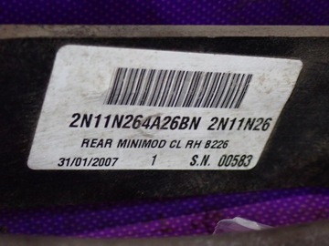 FORD FUSION HB 5D 05-12 FACELIFT KLIKA ZADNÍ PRAVÁ 2N11N264A26BN