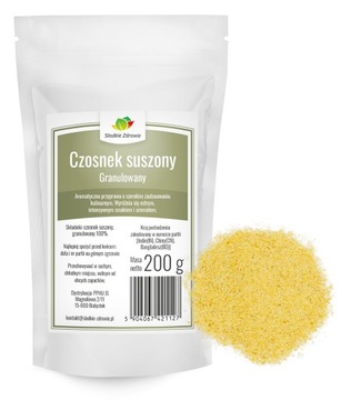 CZOSNEK SUSZONY granulowany aromatyczny 200g