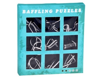 Металлический пазл-пазл, логический пазл, 9 деталей ZA5066