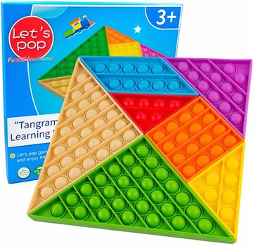 KREATYWNE UKŁADANKA POP IT FIDGET TOYS PUZZLE MONTESSORII KSZTAŁTY KLOCKI