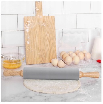 СИЛИКОНОВАЯ ДОСКА 70x50см XXL БОЛЬШАЯ, НЕСКОЛЬЗЯЩАЯ + КАТАЮЩИЙСЯ РОЛИК 38см