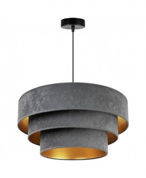 LAMPA WISZĄCA SZARY ABAŻUR MEDIOLAN HOME