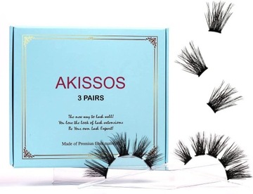 KĘPKI RZĘSY AKISSOS 3D VOLUME 3 PARY RZĘS 14-18MM