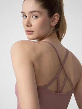 УКОРОЧЕННЫЙ ТОП ДЛЯ ЙОГИ ЖЕНСКИЙ 4F TSD027 КОРАЛЛ, размер S