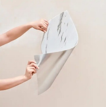 САМОКЛЕЯЩИЕСЯ ПАНЕЛИ ПВХ ОБОИ НА ПЕНЕ БЕЛЫЙ МРАМОР БЕЛЫЙ ЛАМИНАТ 60х30см