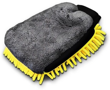 ПЕРЧАТКИ ИЗ МИКРОФИБРЫ ДЛЯ МОЙКИ АВТОМОБИЛЯ 3 В 1 НЕЖНАЯ ДЛЯ КРАСКИ МЯГКАЯ ГУБКА