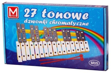 Хроматические тарелки-колокольчики, 27 тонов. Инструмент для детей, польский продукт.