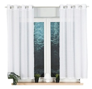 Firana sable woal wys. 245x140cm przelotki koła