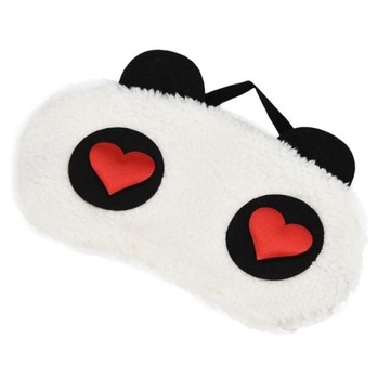 MASKA OPASKA NA OCZY DO SPANIA PANDA SERCA NA GUMKĘ DO SNU
