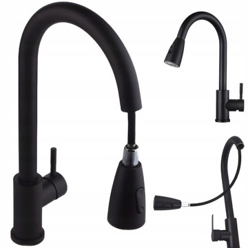 Кухонная батарея вытянута черный гибкий черный коврик