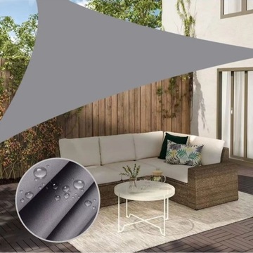 ТРЕУГОЛЬНЫЙ САДОВЫЙ СОЛНЕЧНЫЙ ПАРУС 2Х2Х2М СЕРЫЙ