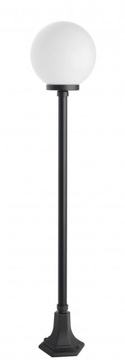 Lampa zewnętrzna KULA słupek 153 cm Fi25 cm ogrodowa alejka czarna IP43