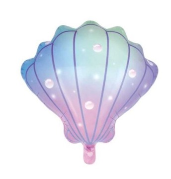 Balon foliowy urodzinowy MUSZELKA, małża ok. 51x54cm syrenka, mermaid