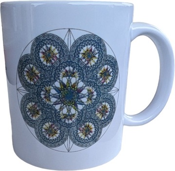 KUBEK Z WŁASNYM NADRUKIEM NAPISEM SYMBOLEM KATHARA ASHAYANA DEANE EC KA SHA