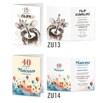 ПРИГЛАШЕНИЯ НА ДЕНЬ РОЖДЕНИЯ 10 15 18 30 40 50 + КОНВЕРТ - ВЫКРОЙКИ