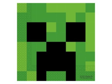 Серветки MINECRAFT STEVE PIXEL TNT CREEPER для виживання день народження декорація 20 шт.