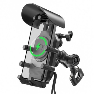 MC39 MOTOCYKLOWY UCHWYT TELEFON ANTYWIBRACYJNY ŁADOWANIE USB-C