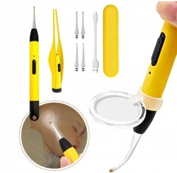 Środek do czyszczenia uszu dla dzieci LED Earpick