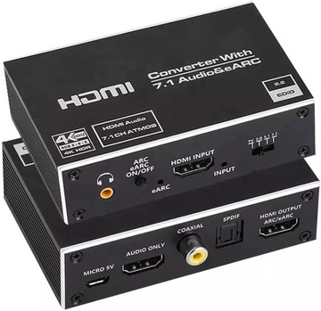 Konwerter ATMOS ekstraktor ARC eARC do HDMI audio
