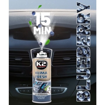 K2 KLIMA FRESH BLUEBERRY СРЕДСТВО ДЛЯ СНЯТИЯ КОНДИЦИОНЕРА ВОЗДУХА