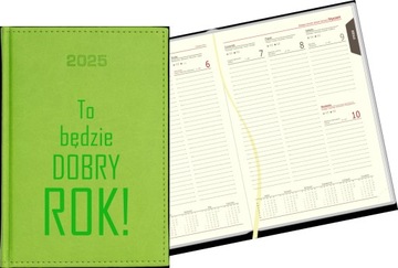 Kalendarz książkowy A5 tygodniowy 2025 rożne kolory GRAWER LOGO