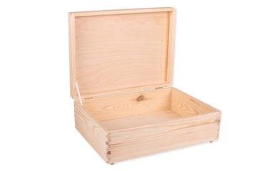 Pudełko Drewniane Skrzynka Z Wiekiem 40x30x14 cm