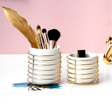 КЕРАМИЧЕСКИЙ ДЕРЖАТЕЛЬ ДЛЯ ЖУРНАЛА И ОРГАНАЙЗЕР ДЛЯ МАКИЯЖА