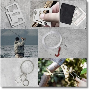 Niezbędnik Multitool Zestaw SURVIVAL 32w1 Przeżycia na Prezent Urodziny