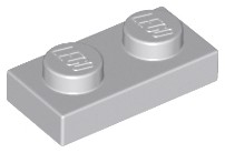 Lego 3023 plytka 1x2 j.szary LBG 10 szt NOWY