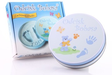 ODCISK BOBASA STÓPKI RĄCZKI Niebieski