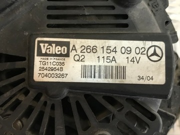 ALTERNÁTOR MERCEDES W169 W245 OE 2661540902