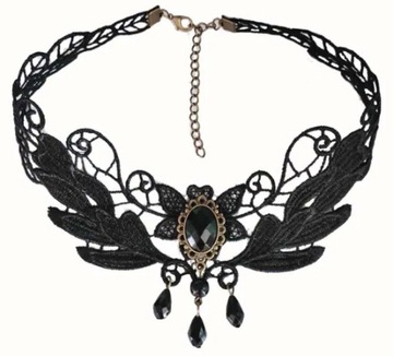 KORONKOWY CHOKER KAMIEŃ ELEGANCKI
