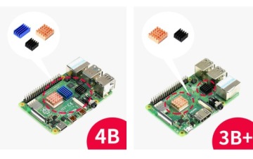Радиаторы - набор для Raspberry Pi 4B/3B+