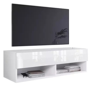 Biała szafka RTV Stolik pod telewizor 100 cm AROMA