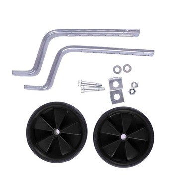 БОКОВЫЕ ВЕЛОСИПЕДНЫЕ КОЛЕСА УНИВЕРСАЛЬНЫЕ КОЛЕСА 12–20 ДЮЙМОВ ДЛЯ ДЕТЕЙ, ОБУЧАЮЩИХСЯ ЕЗДАТЬ, ЧЕРНЫЕ