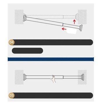 Телескопическая штанга для одежды Прочная вешалка для одежды Телескопическая из