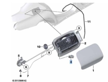 BMW E46 E60 E90 F10 Лючок топливного бака Бампер