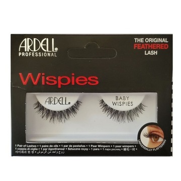 ARDELL BABY WISPIES ЧЕРНЫЕ ПОЛНЫЕ РЕСНИЦЫ НА ПОЛОСКЕ РОЗ