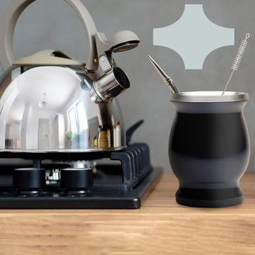 ЧАЙНАЯ ЧАШКА YERBA MATE ИЗ ТЫКВЫ 240МЛ С ДВУМЯ СОЛОМКАМИ ДЛЯ ЧИСТКИ