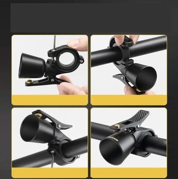 ROCKBROS ЧЕРНЫЙ ВЕЛОСИПЕДНЫЙ ЗВОНОК, МЕХАНИЧЕСКИЙ, ГРОМКИЙ, ДЛЯ ВЕЛОСИПЕДА, РУЛЬ