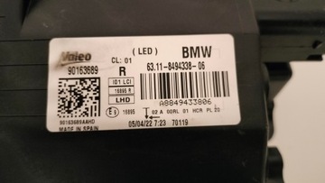 BMW I3 SVĚTLOMET PRAVÝ FACELIFT LCI FULL LED 8494338