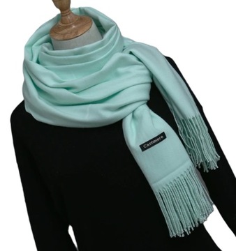 ЭЛЕГАНТНЫЙ ЖЕНСКИЙ ШАРФ, СВЕТЛЫЙ, МЯТА, ВЕСЕННИЙ ШАРФ