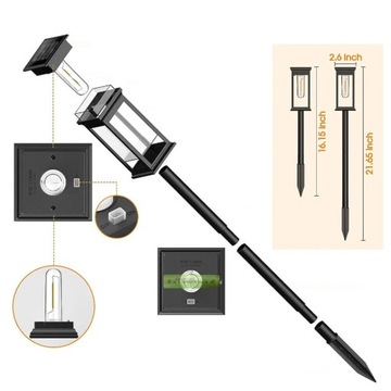 4 шт., БОЛЬШИЕ СОЛНЕЧНЫЕ ФОНАРИ, СОЛНЕЧНЫЕ САДОВЫЕ ФОНАРИ ДЛЯ НАРУЖНОГО ДНЯ