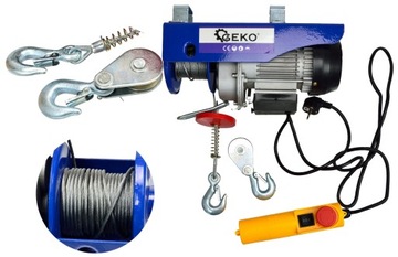 ЛЕБЕДКА 230В ЭЛЕКТРИЧЕСКАЯ ТРОСОВАЯ СТРОИТЕЛЬНАЯ ЛЕБЕДКА 300КГ
