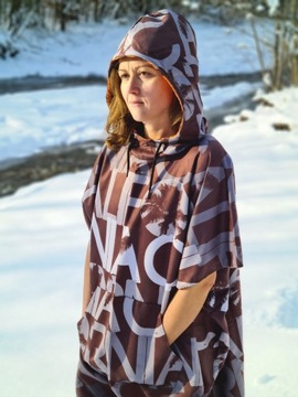 Пончо для моржа, капюшон из микрофибры для моржа.