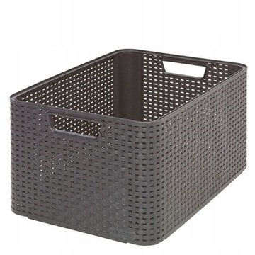 Koszyk Curver Style L szary pojemnik rattan elegancki praktyczny solidny