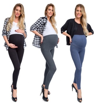 LEGGINSY getry CIĄŻOWE bawełniane zestaw 3szt XL