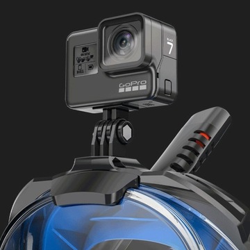 ПОЛНОЛИЦЕВАЯ МАСКА ДЛЯ ДАЙВИНГА С ДЕРЖАТЕЛЕМ GoPro ДЛЯ ПЛАВАНИЯ AntiFog L/XL