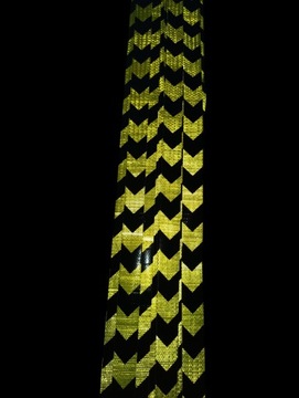 Светоотражающая, направленная, контурная, желто-черная сигнальная ЛЕНТА, 5 м