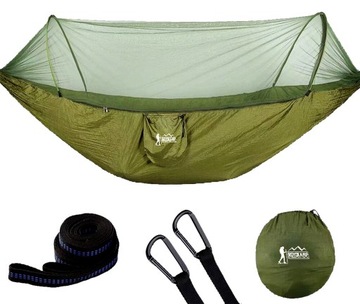 HAMAK OGRODOWY 2-OSOBOWY MOSKITIERA 250x120 200KG